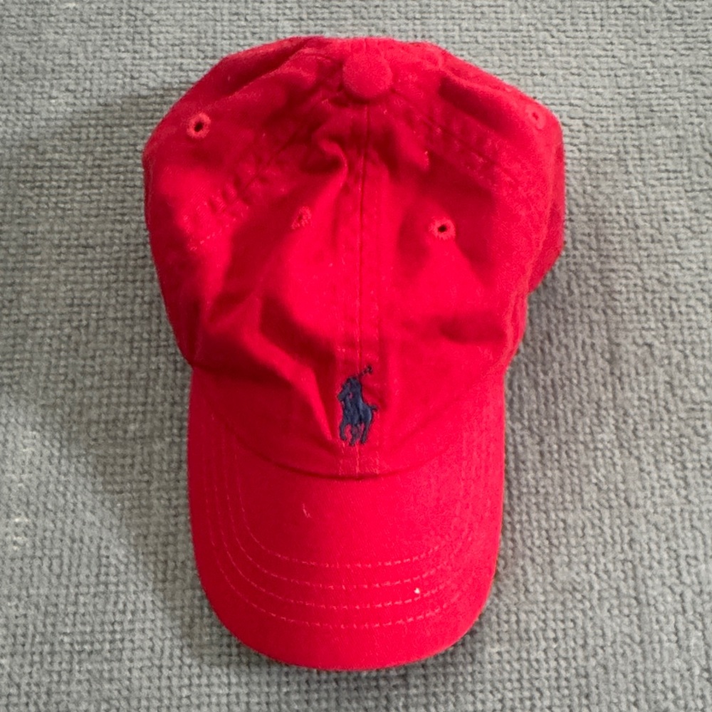 Polo Ralph Lauren Kids Red w/ Navy Polo Logo Baseball Cap